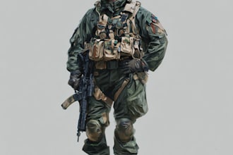 unique military themed illustration for you