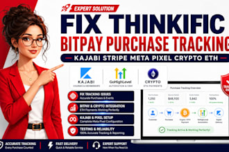 fix thinkific bitpay purchase tracking kajabi stripe meta pixel crypto eth
