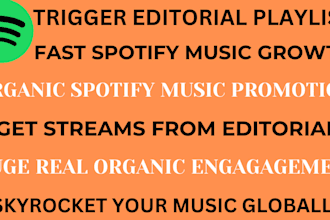 do best organic spotify ads for spotify music and trigger editorial