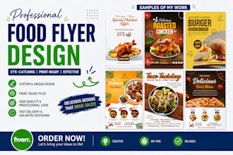 design business, event, church, real estate, school, party, food flyer nd poster