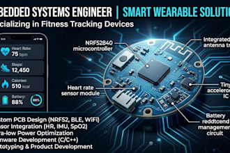 design smart wearable fitness tracking pcb and embedded firmware