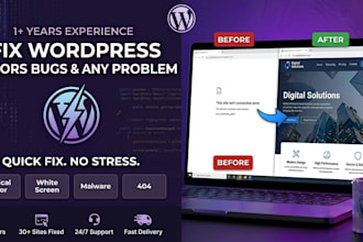 fix wordpress errors, bugs, and solve website problems