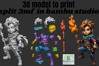 color and split 3d model convert stl to 3mf split for bambu multicolor printing