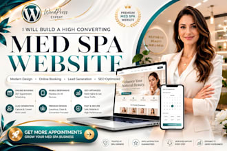 design high converting aesthetic medical spa website for med spa clinic