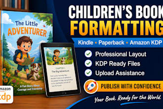 format, design and publish your childrenbooks for amazon KDP