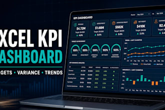 build a monthly management reporting pack in excel with budget variance