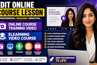 edit online course lesson, online course training video, elearning video course