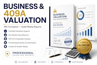 do CPA business valuation dcf, fair market valuation, appraisal, 409a valuation