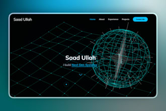 build a modern, responsive portfolio website using react