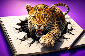 create attention grabbing 3d anamorphic illusion artwork