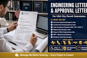 write engineering letter, construction drawing approval letter USA