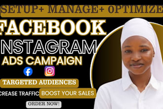 setup and manage facebook ads campaign, instagram ads