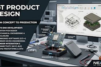 make product design, pcb development and enclosure design for iot devices