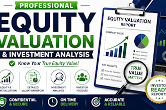 provide equity valuation, share valuation and investment analysis report