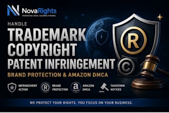 handle trademark copyright patent infringement brand protection amazon dmca
