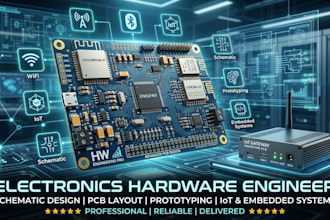 design pcb, schematic, hardware prototype, esp32 stm32 esp8266 and iot devices