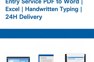 type PDF image handwritten notes into word excel accurately