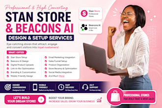 setup stan store, beacon ai, upload digital products, stan store marketing