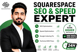 audit and fix squarespace SEO, speed optimization and google indexing issues