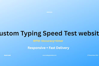 build custom typing speed test website with wpm score