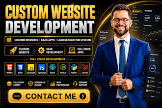 do custom lead generation website development saas app frontend full stack devel