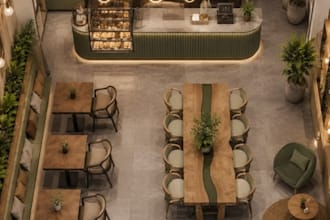 design cafe restaurant retail store and commercial interior spaces