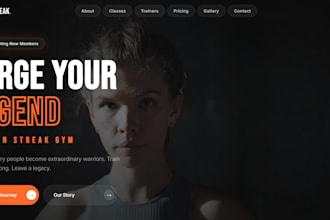create a modern animated landing page with gsap and spline