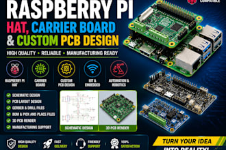 design raspberry pi hat, pico carrier board control, sensor esp32 and custom pcb