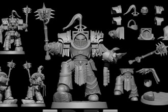 3d sculpt print and paint warhammer 40k miniature warhammer parts action figure