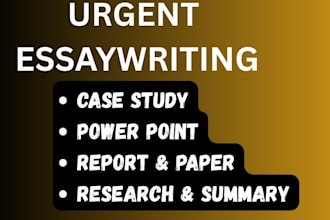 do urgent essay writing, report and research summary