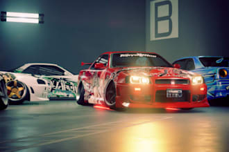 mod custom 3d car for fivem, 3d livery design, wheel tunning, keyframe animation