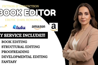 do novel book editor, nonfiction book, erotic dark romance, line edit, fantasy