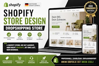 design redesign german shopify store build shopify website dropshipping store