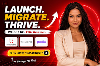 teachable online course setup thinkific podia migration and course upload expert