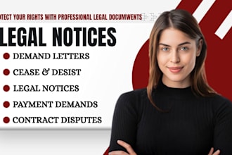 draft demand letters, cease and desist as a licensed lawyer