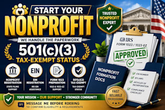 register your USA nonprofit and prepare your 501c3 tax exempt application