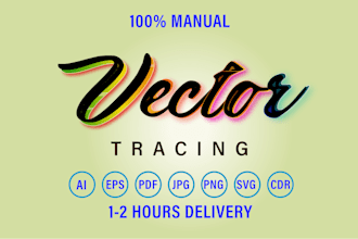 redraw, vectorize, convert logo or graphic to vector
