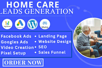 design home care leads elderly care health care home care logo home care leads