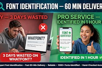 identify any font from image or logo in 1 hour