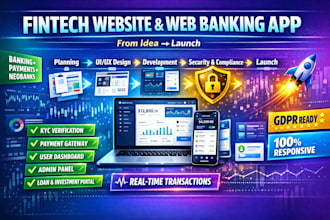 develop fintech website fintech banking app loan app investment platform