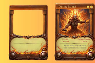 design custom trading card frame sports tcg template ccg mtg layout in 24h