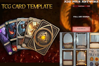 design custom trading card frame sports tcg template ccg mtg layout in 24h