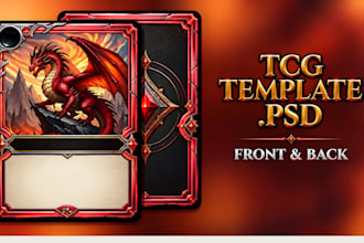 design custom tcg card templates, card frames and ccg layouts