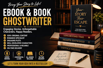 be your ghostwriter for fiction and non fiction book, ebook and book writing