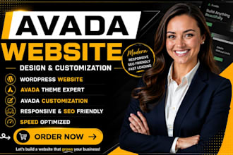 design and build wordpress website using avada theme and avada site builder