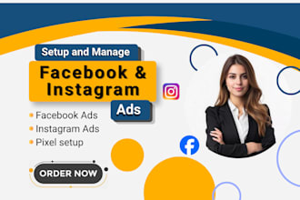 setup facebook and instagram ads for lead, traffic and sales