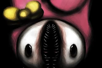 do nice and simple horror ilustrations