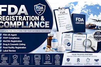 do fda registration, fsvp, drug  cosmetic listing, and fda US agent service