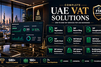 do uae vat return filing, corporate tax registration, and fta compliance