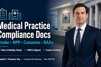 draft complete medical practice legal and compliance documents